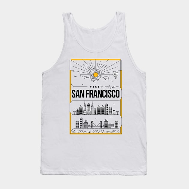 VISIT SAN FRANCISCO Tank Top by cranko